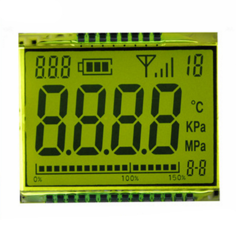 Reflective Metal Pin TN LCD Display 7 Segment Customized Size Module