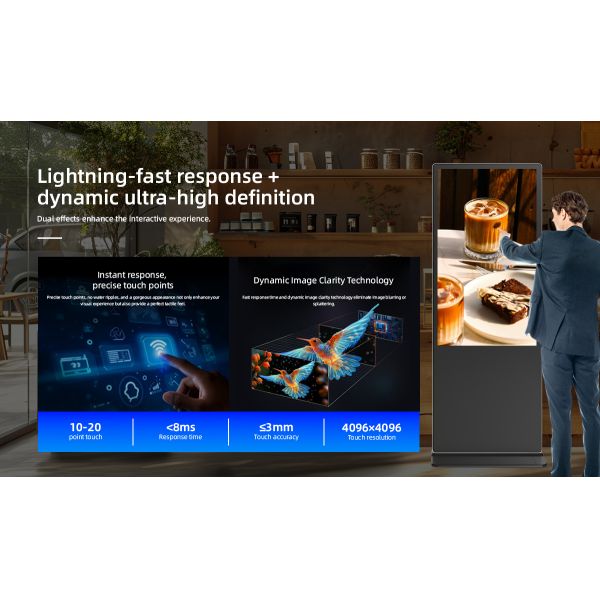 Vertical Touch Screen Capacitive Digital Signage Floor Standing 65 Inch