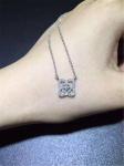 full diamonds necklace 18kt gold with white gold