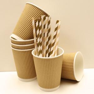 Wholesale Eco-Friendly Flexo Printing PE Coating Takeaway Kraft Paper Cups For Drinking from china suppliers