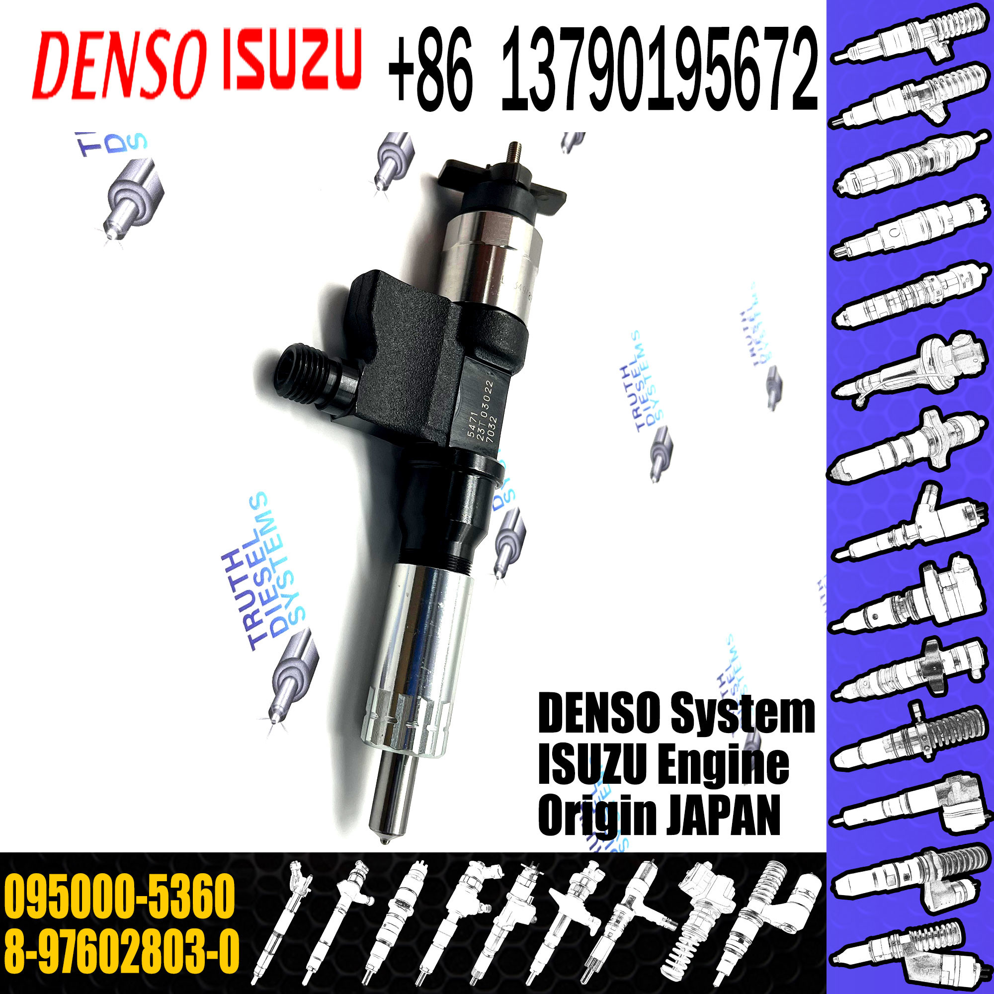 Original Common Rail Fuel Injector 095000-5360 095000-5361 8-97602803-0 8-97602803-1