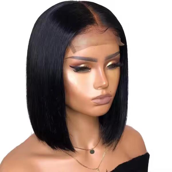 Wear and Go Glueless Wig Bob Straight Pre Cut Lace 4x4 Front closure Human Hair