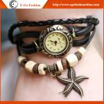 Starfish Pendant Watch Unisex Girls Watch Female Gift Wristwatch Leather