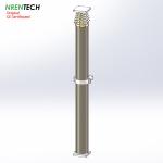 18m-400kg heavy duty payloads non-lockable pneumatic telescopic mast for mobile
