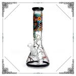 Hand Drawing Owl Perc Glass Water Pipe 50 X 7mm Perc Glass Smoking Tubes