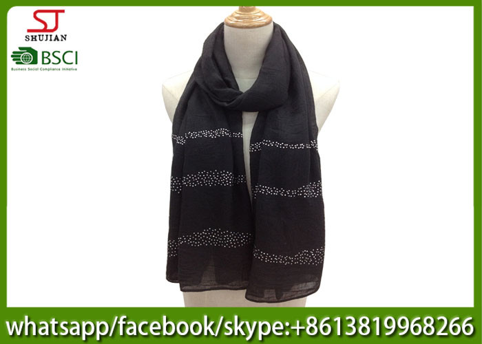 China supplier stripe silver shawl gilding spring summer pink scarf 70*180cm 20%Cotton 80%Polyester keep warm
