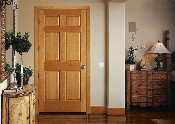 Bathroom Wood Plastic Composite Doors Customized Color , 19-40mm Door Frame