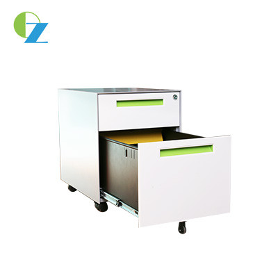 H490*W380*D500mm SPCC 2 Drawer Mobile Pedestal Cabinet Wear Resisting