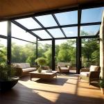 Sustainable Modern Glass House UV Protection Glass Sunroom