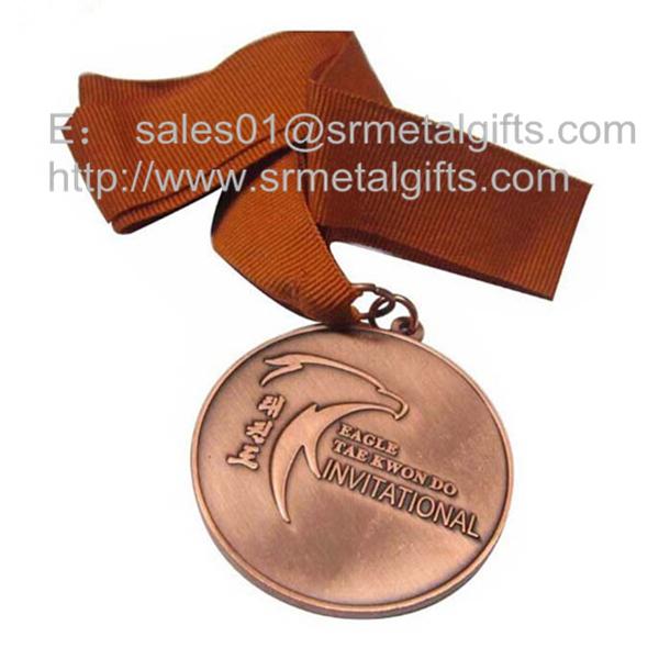 antique bronze metal medals with ribbon