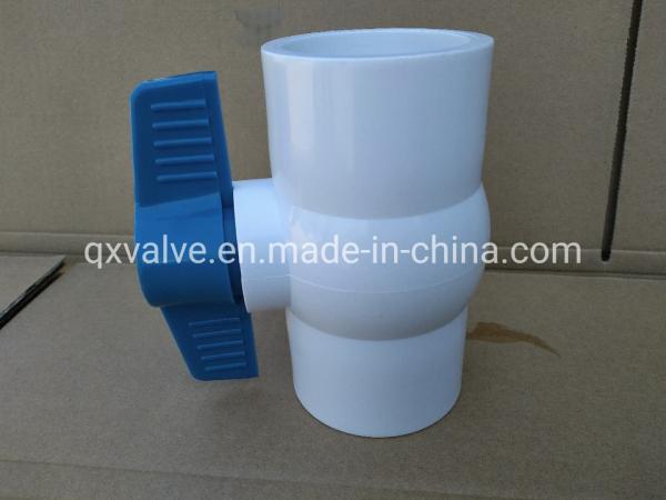 Professional OEM Support NBR PP Channel Straight Through Type Compact PVC Ball