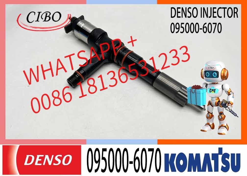 Fuel injector 095000-6070 6251-11-3100 For KOMATSU PC350-7 PC400-7