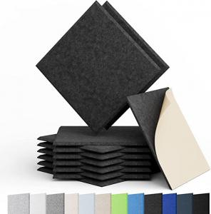 China Self-adhesive Acoustic Panels Tiles 236' X 236'X 0.35 Polyester Sound Proof Padding High Density on sale