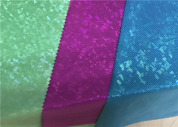 Double Knit Recycled Nylon Fabric Foil Printing Creora Spandex For Dance Wear