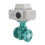 Anti Corrosive Fluorine Electric Ball Valve Wear Proof High Temperature
