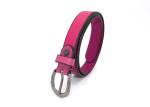 Lead Free pink Womens Genuine Leather Belt With Alloy Pin Buckle