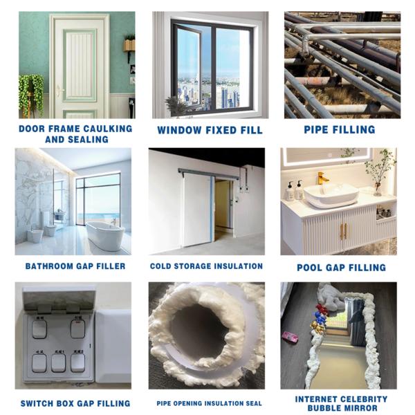 Clean And Dry Surface Preparation Polyurethane Foam Sealant Up To 3 Times Expansion Rate Professional Grade