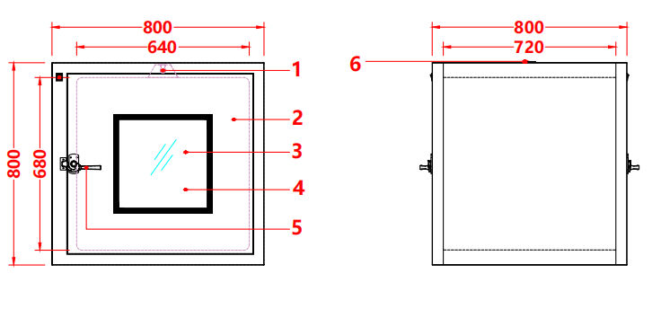 304 Stainless Steel Cleanroom Pass Box | Wide Flat Door Design | Lab & Pharma Use