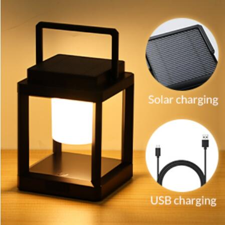 Multiple Charging Methods 3-Level Brightness LED Solar Camping Lantern for Patio