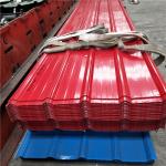 27 tons 840mm corrugated red color steel roof sheet delivered by a 20ft