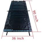 Cadaver Body Bag, White Vinyl, 36" Wide X 90" Long, Full-Length Center Zipper