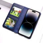Custom Leather I Phone Case With Card Holders Flip Wallet Stand Leather Phone