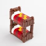 Diy city accessories decoration bricks home bedroom furniture bunk bed building