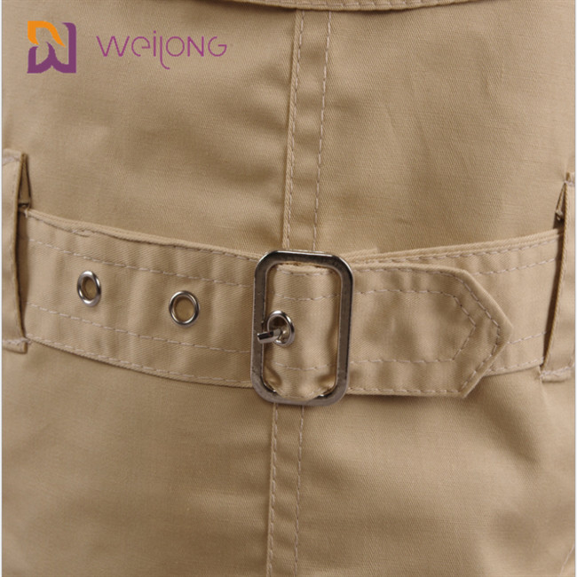 Spring Cat Wind Pet Coat Snaps Opening Cotton Twill Dog Trench Coat