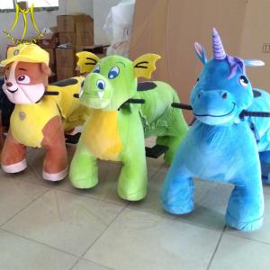 Wholesale Hansel amusement park walking plush animal horse electric scooter from china suppliers