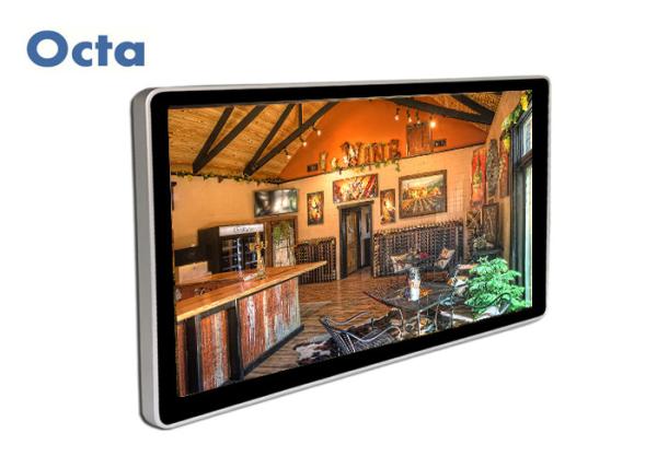Wall Mounted Touch Screen LCD Corporate Digital Signage Toughened Glass Anti