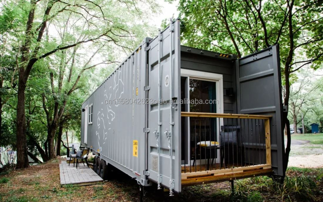 40ft Shipping Container Transformation for a Convenient Family Home Bedroom Living Room Kitchen and Bathroom Included