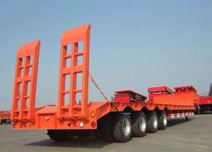 Wholesale Steel 3 axle / 4 axle Lowbed 60tons 120ton Low Loaders 40FT Containers Low Bed Semi Trailer from china suppliers
