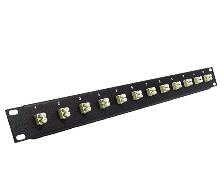 1U Chassis Patch Panel Fiber Optic 24 Port Multi / Single Mode 19 Inch Rack Mounted