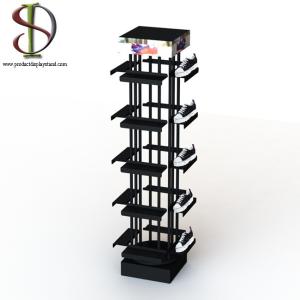Wholesale 20 Shoes 360 Rotating Shoe Rack With 4 Sides And Metal Shelves from china suppliers