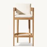 Hotel and Bar Stool Leisure Simple Style Courtyard Teak Wood Chair for Outdoor
