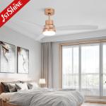 3 Colors Change Light Indoor Ceiling Fan Noiseless DC Motor 6 Speeds