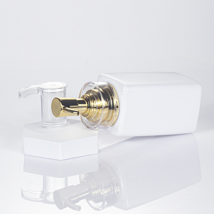 Biodegradable 300ml 400ml 500ml Square Airless Luxury Cosmetic Empty Packaging Plastic Shampoo Bottle