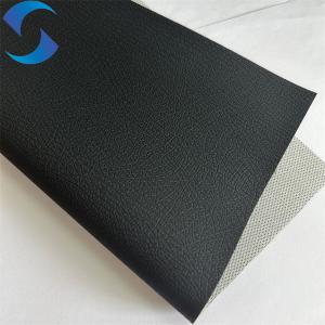 Wholesale Black Color PVC Artificial Leather Stock Lot Sofa Fabric Lychee Pattern For Car Set Cover from china suppliers