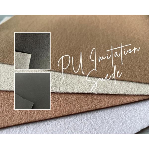 PU Imitation Suede Artificial Leather Soft 1.4m Width 0.8mm Thickness