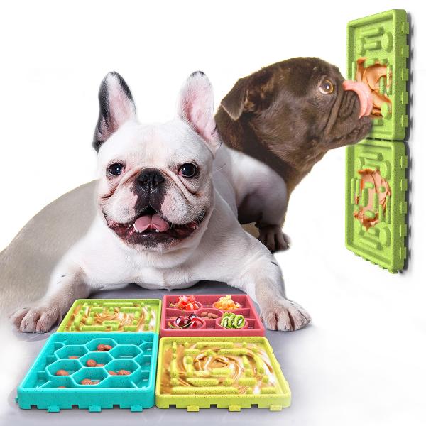 4 In 1 Silicone Fun Interactive Slow Pet Water And Food Dispenser Dog Food Bowl