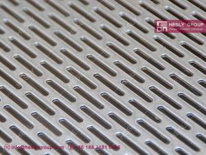 China Perforated Metal Plate | Slot Hole Pattern | Square Hole | 2mm thickness | galvanised | Hesly Metal Mesh China Factory on sale