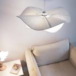 Nordic Cream Style Fabric Led Pendant Lights For Living Room Bedroom Bar Flower