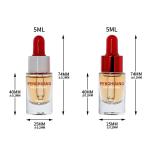 Wholesale 5ml round essential oil bottle dropper cosmetic glass bottle skin care