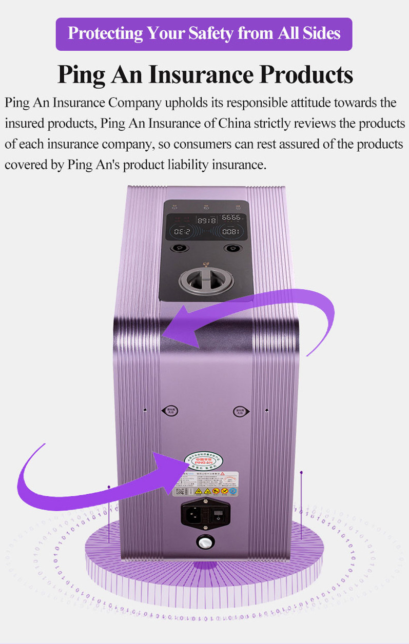 Compact Exquisite Hydrogen Inhalator WEIZI Purple with Voice Prompt