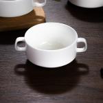 White Porcelain Bowls Round Retro Superior Quality Dinnerware Set