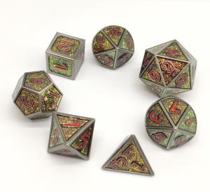 Wholesale Durable Resin Metal Polyhedral Dice Set Odorless For Collection from china suppliers