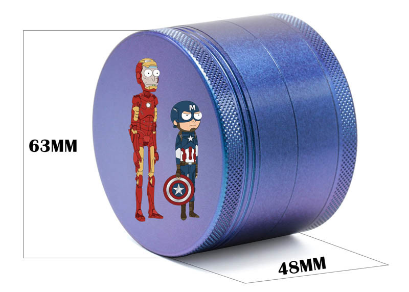 Aluminum Alloy 4 Layer Herb Grinder , 63mm Do Dry Week Marijuana Grass Grinder