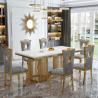 Buy cheap Premium Stainless Steel Marble Dining Table For Upscale Dining from wholesalers