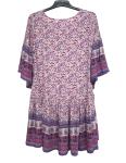 Different Custom Womens Dresses Pullover Pleated Casual Dresses Purple Color