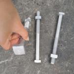 1/2" Galvanized Steel C1045 Square Head Machine Bolt